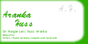 aranka huss business card